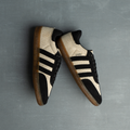  Beige canvas x Black stripes